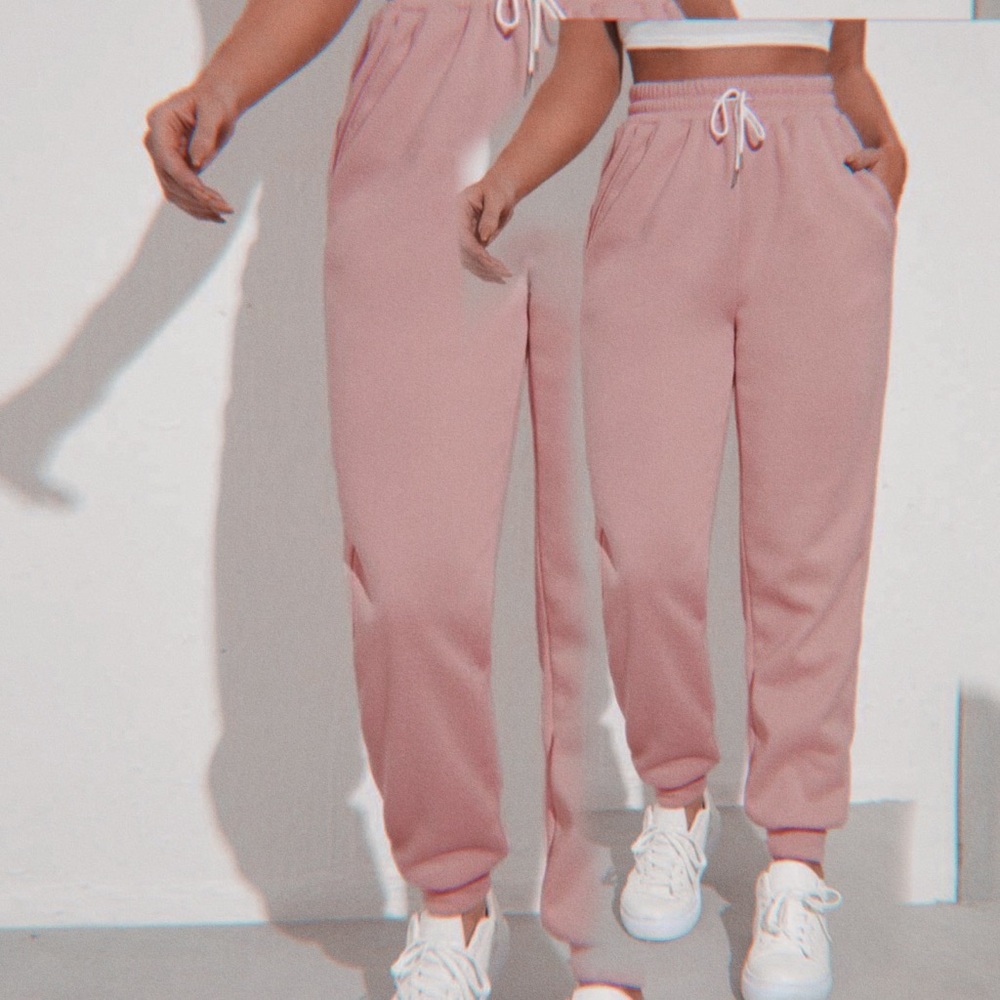 Pink sweat pants